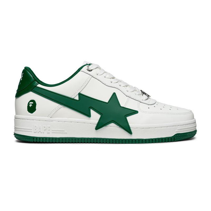 A BATHING APE STAOS Лоу-топ скейтборд кроссовки мужские бело-зеленые WHM, цвет White Green WHM — фото 2