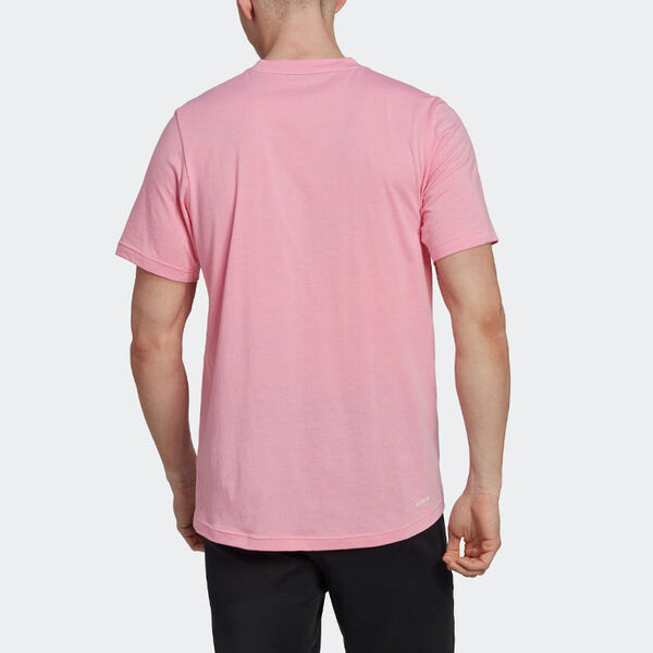 Футболка Adidas Aeroready Designed to Move Feelready Sport Tee 'Pink', розовый — фото 3