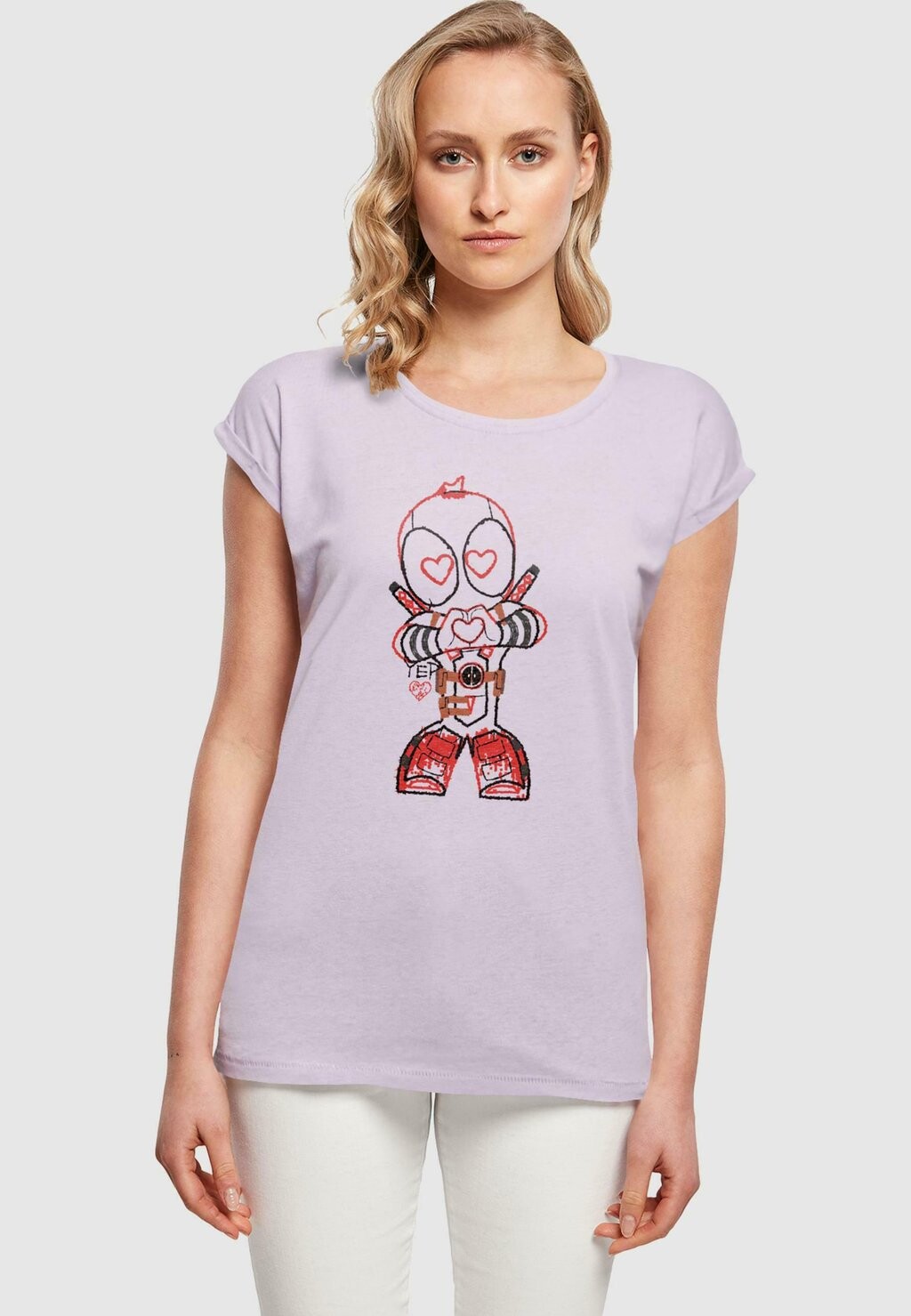 

Футболка с принтом DEADPOOL LOVE BEAM LINE ABSOLUTE CULT, фиолетовый