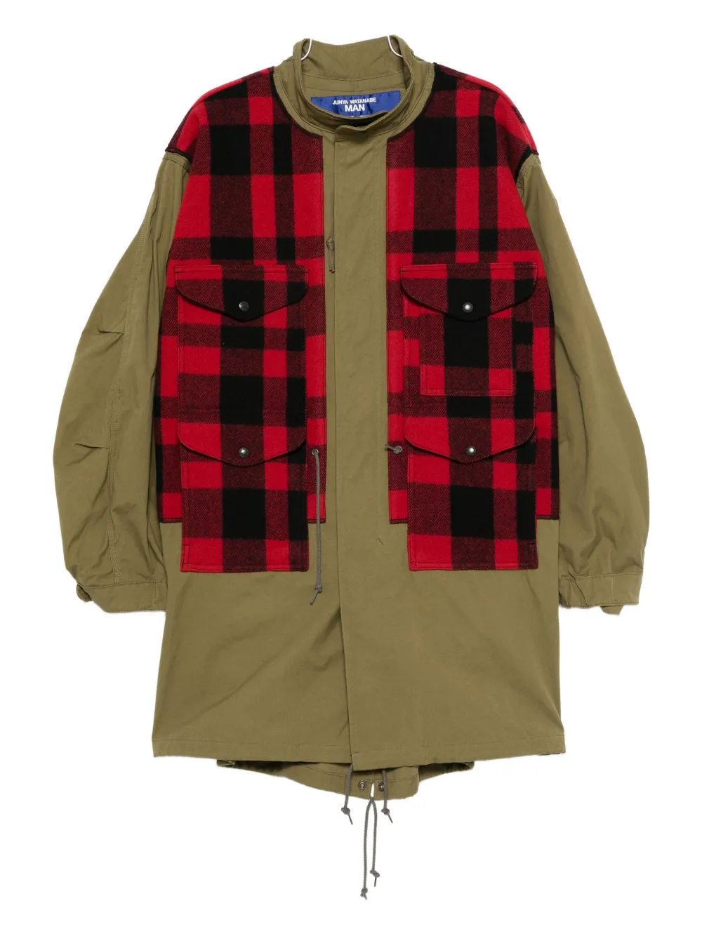 

Пальто в клетку Junya Watanabe Man, зеленый