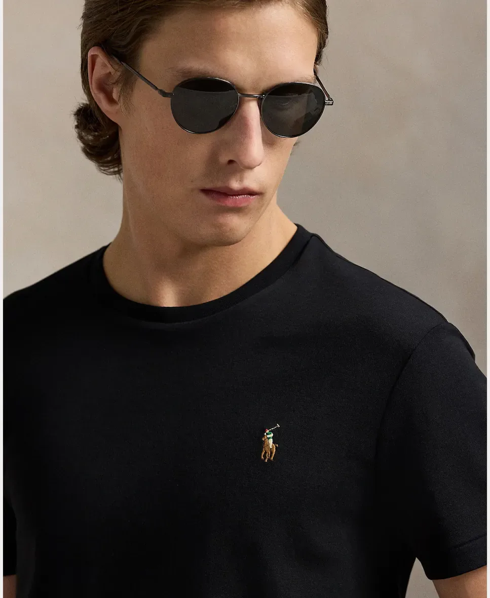 Мужская футболка из хлопка пима BCI Polo Ralph Lauren, черный — фото 3