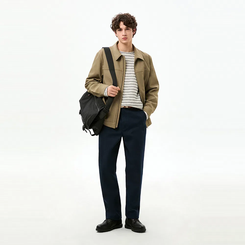 Мужская текстурированная куртка-тракер зелёная от Tommy Hilfiger — фото 2