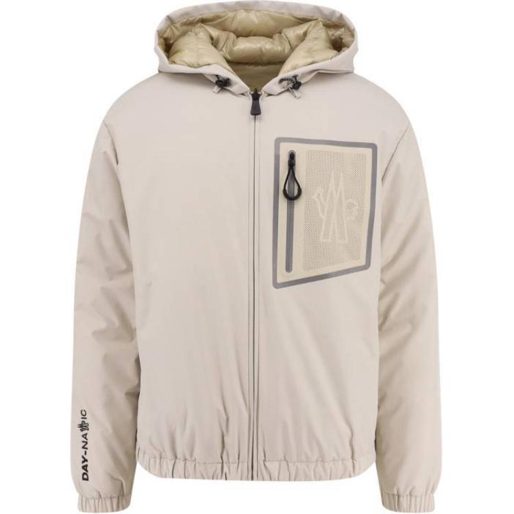 

Moncler Grenoble Бергун Реверсивная Короткая Пуховая Куртка, White