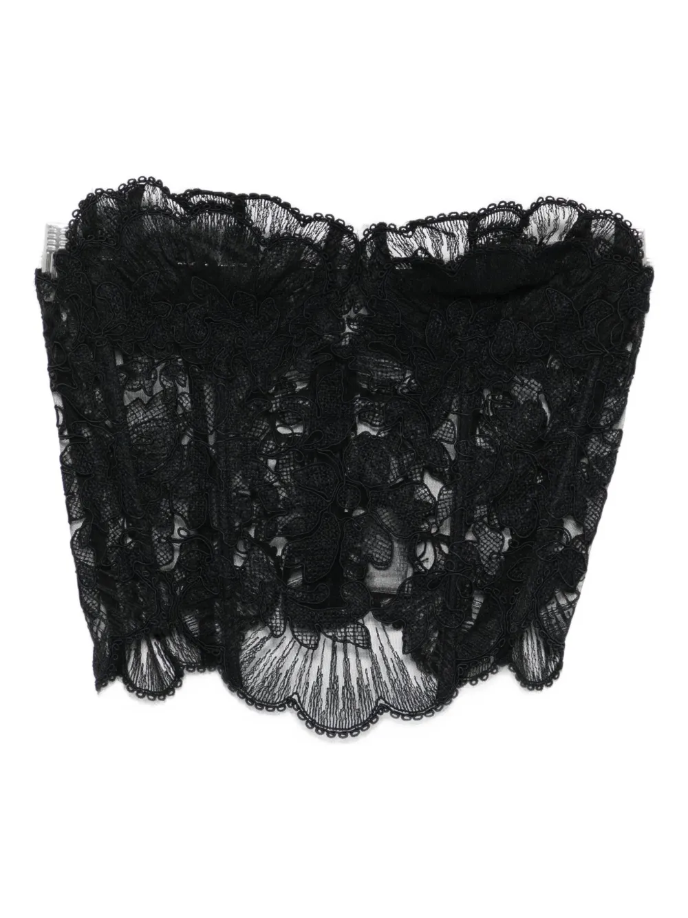

Кружевной корсетный верх Ermanno Scervino, черный
