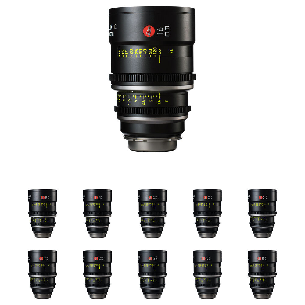 

Комплект Leitz Cine Summilux-C T1.4 из 12 объективов (крепление PL, маркировка в футах)