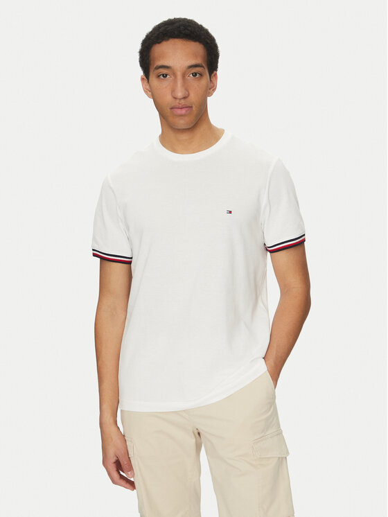 

Футболка обычного кроя Global Stripe MW0MW38630 Tommy Hilfiger, белый