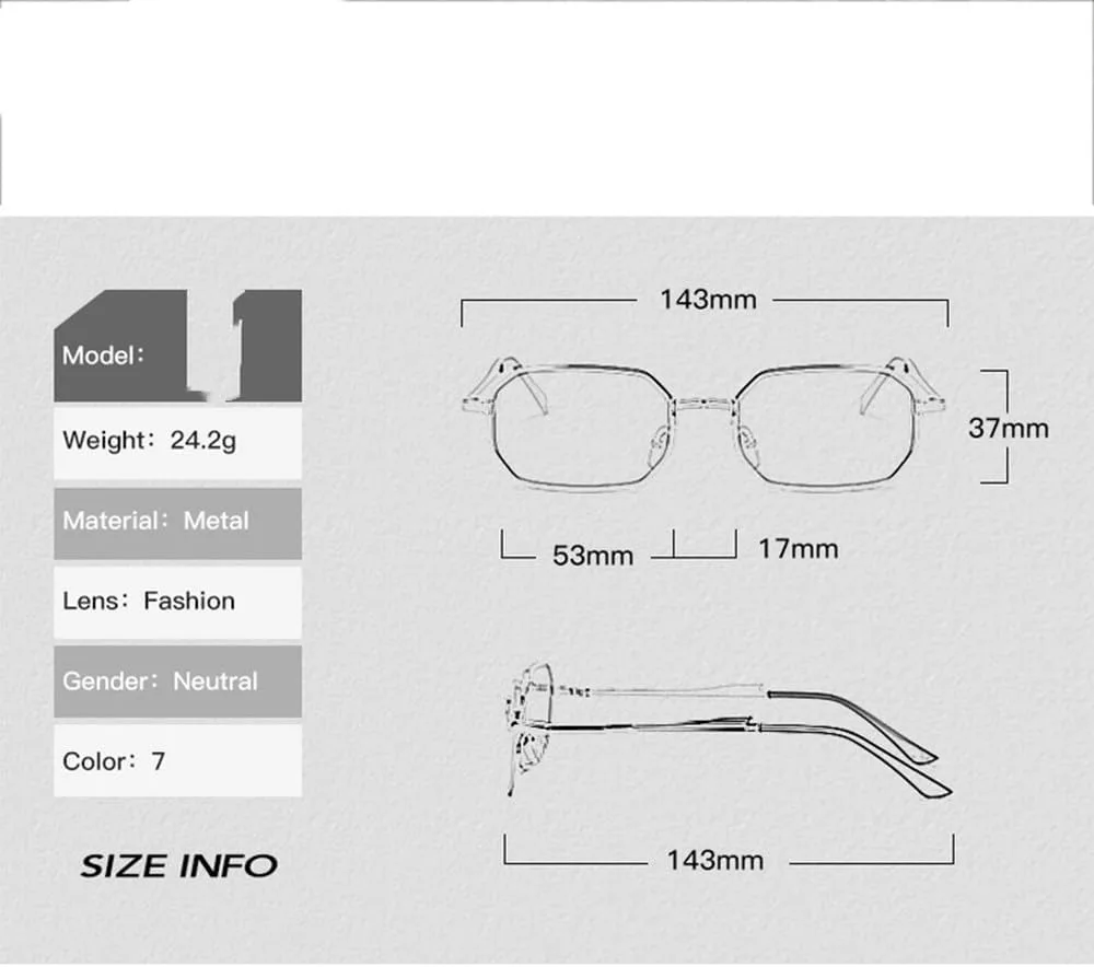 

Роскошные узкие солнцезащитные очки, модные прямоугольные, для женщин и мужчин, металлические, для вождения, классические мужские очки UV400 HVTVTLA, Gold Clear