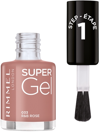 Гибридный лак для ногтей без использования уф/светодиодной лампы Rimmel Super Gel, 033 R&B Rose 12 ml — фото 2