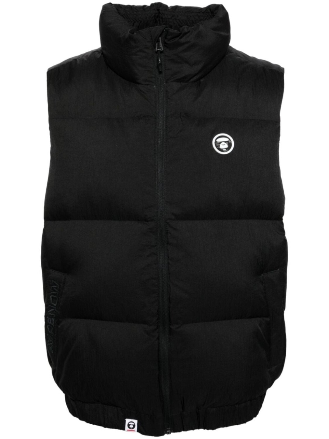 

AAPE BY *A BATHING APE дутый жилет с нашивкой-логотипом, черный