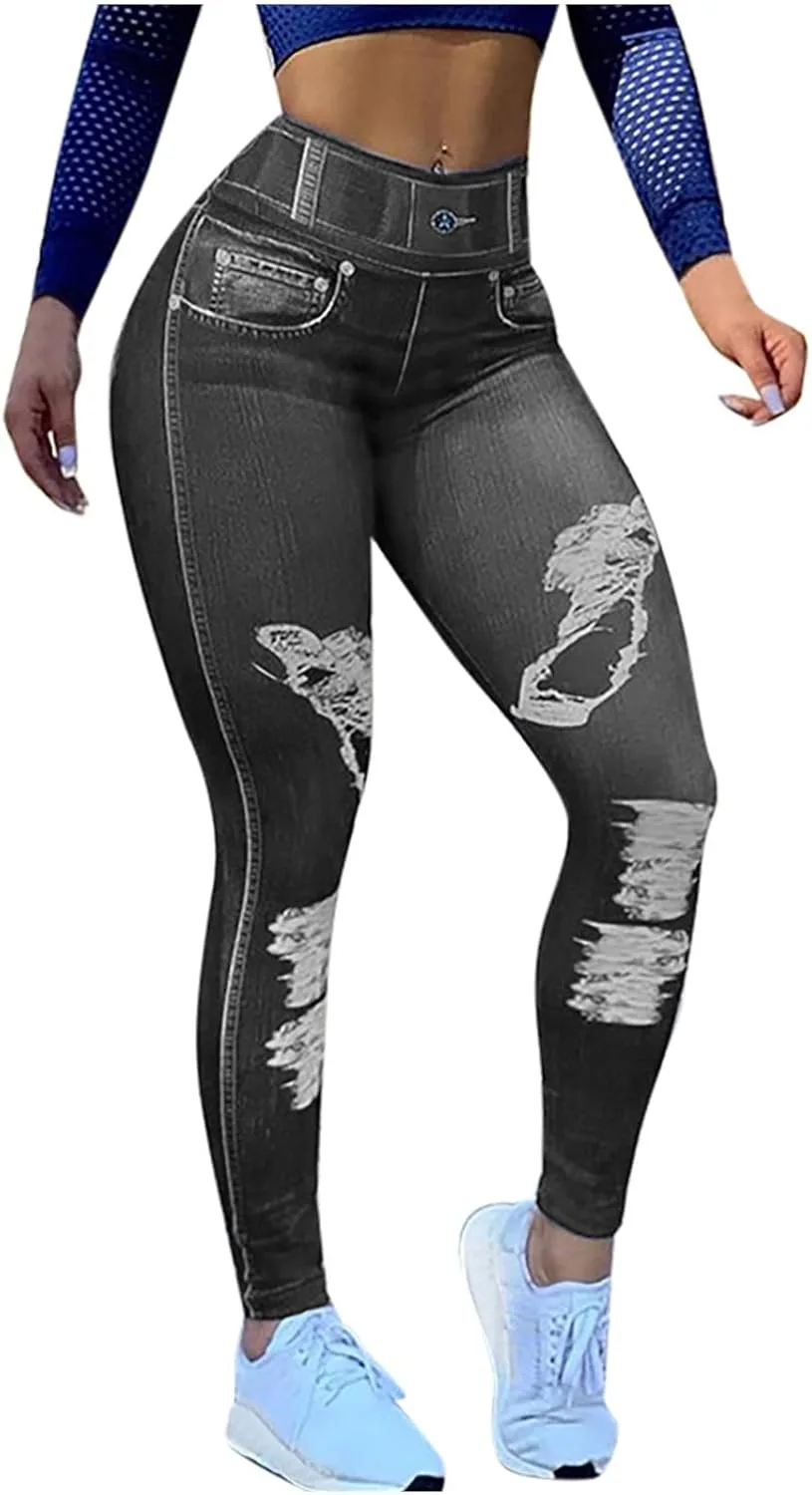 

Петит леггинсы Skinny Denim Pants для женщин с эластичным поясом