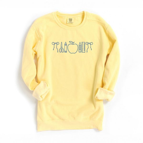 

Женский свитшот с вышитыми бантами и школьными значками Simply Sage Market, Butter, Зеленый, Женский свитшот с вышитыми бантами и школьными значками Simply Sage Market, Butter