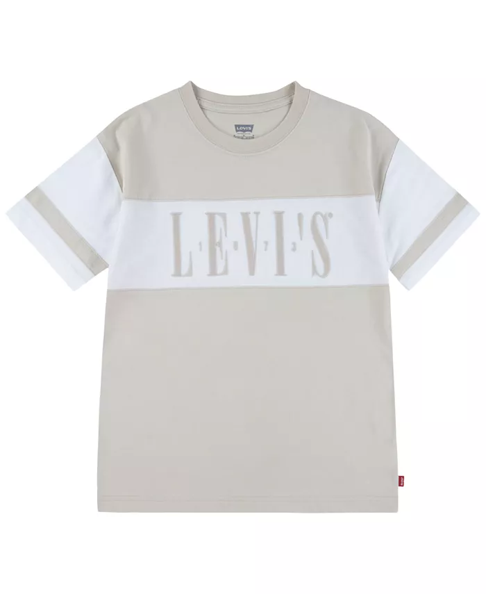 

Футболка Big Boys Sporty Colorblock Levi's, коричневый/бежевый