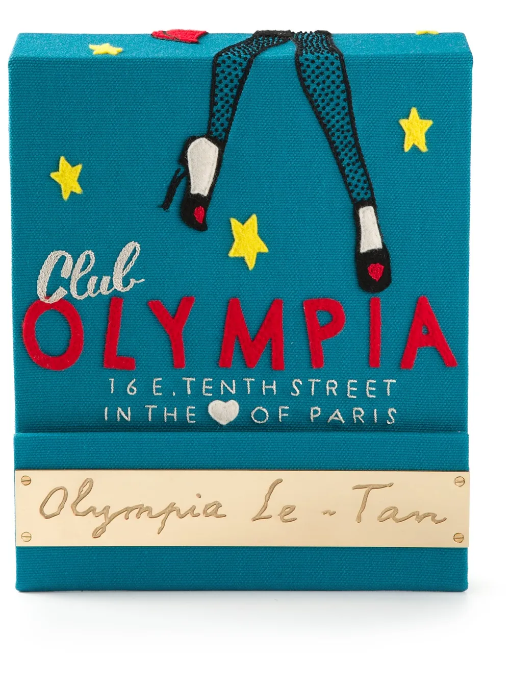 

Клатч-книга с аппликацией Olympia Le-Tan, синий