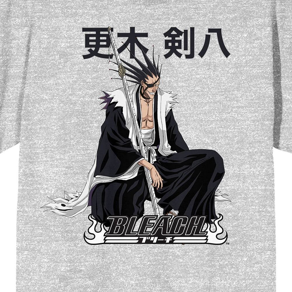 

Мужская футболка Kenpachi Zaraki с отбеливателем Licensed Character, серый