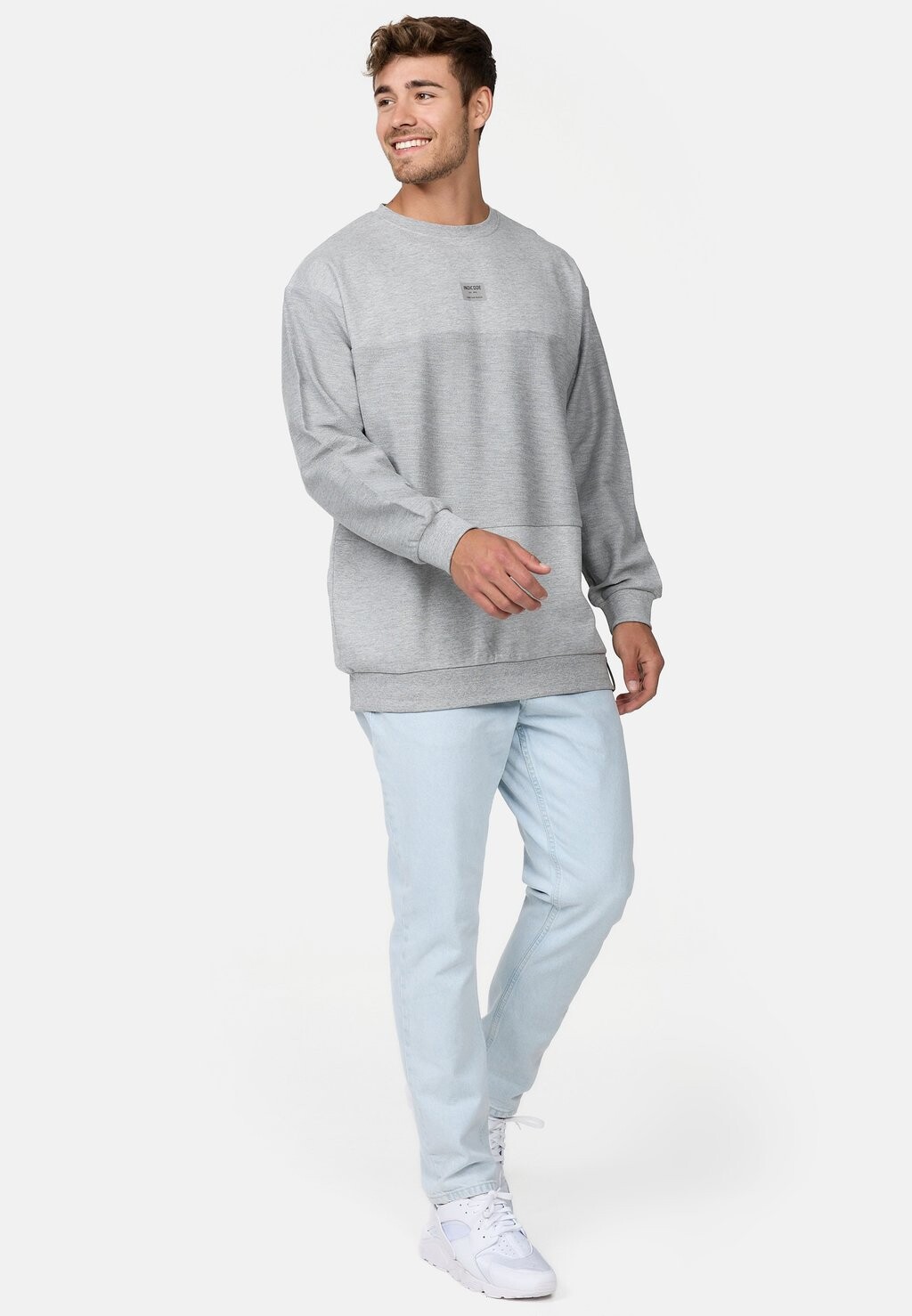 

Толстовка INBRIDGE INDICODE JEANS, цвет lt grey mix