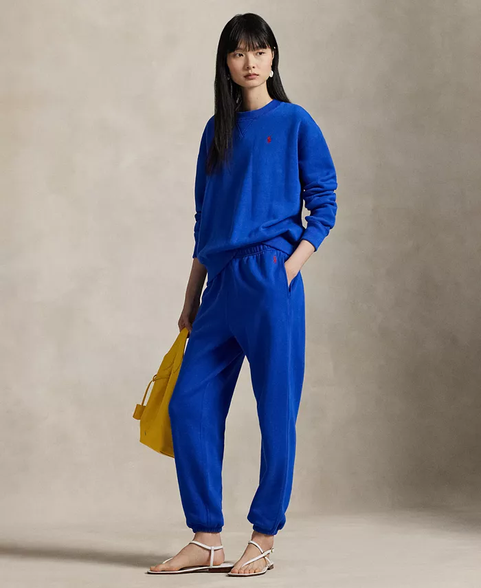 

Женские флисовые спортивные брюки на завязках Polo Ralph Lauren, фиолетовый