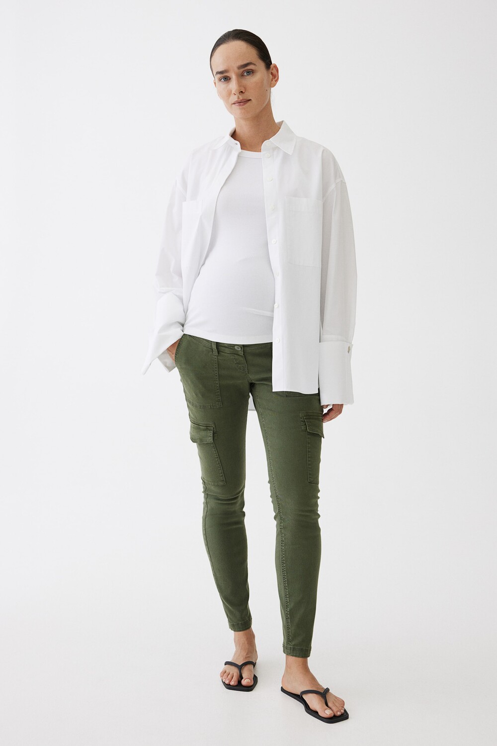 

Брюки-Карго Mama узкого кроя H&M, хаки