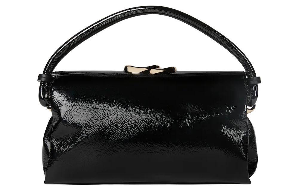 

GUCCI Черная женская сумка из лаковой кожи