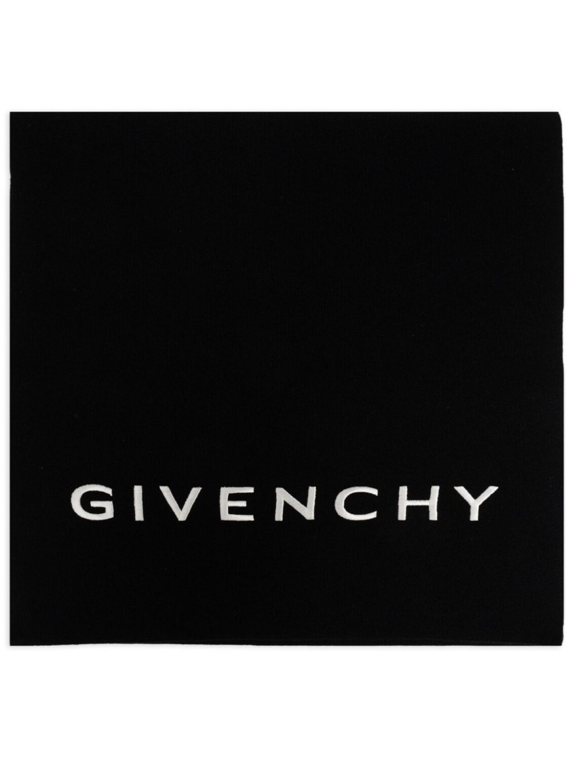 

Шарф из смеси шерсти и кашемира с вышитым логотипом Givenchy, черный
