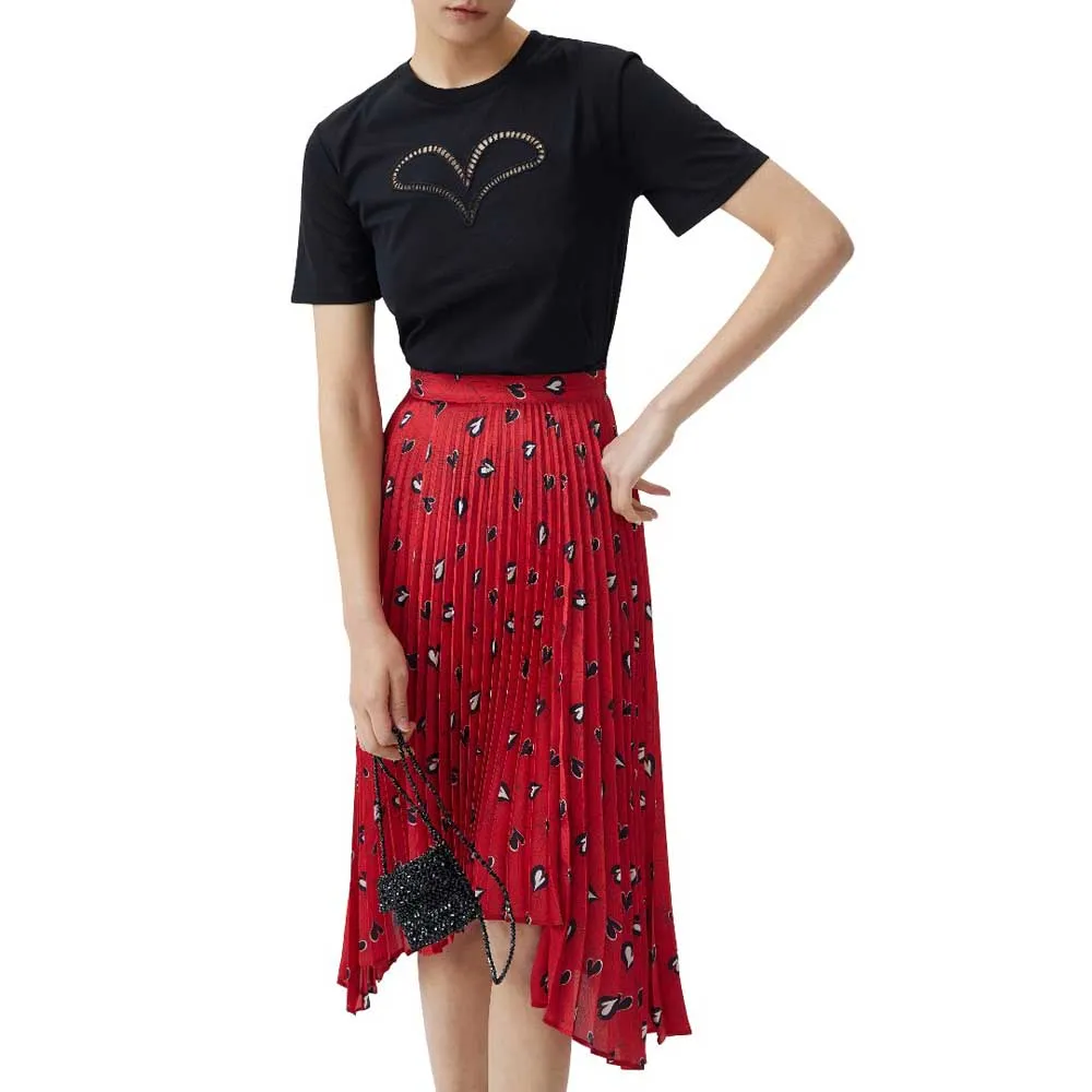 

Юбка Lily Irregular Love Half-Body skirt, красный