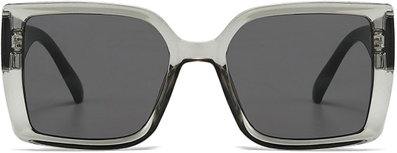 

Солнцезащитные очки в стиле ретро квадратной формы для женщин, прозрачные, серые, коричневые, с градиентом, защита от ультрафиолета UV400, модные солнцезащитные очки для мужчин mincl, Black