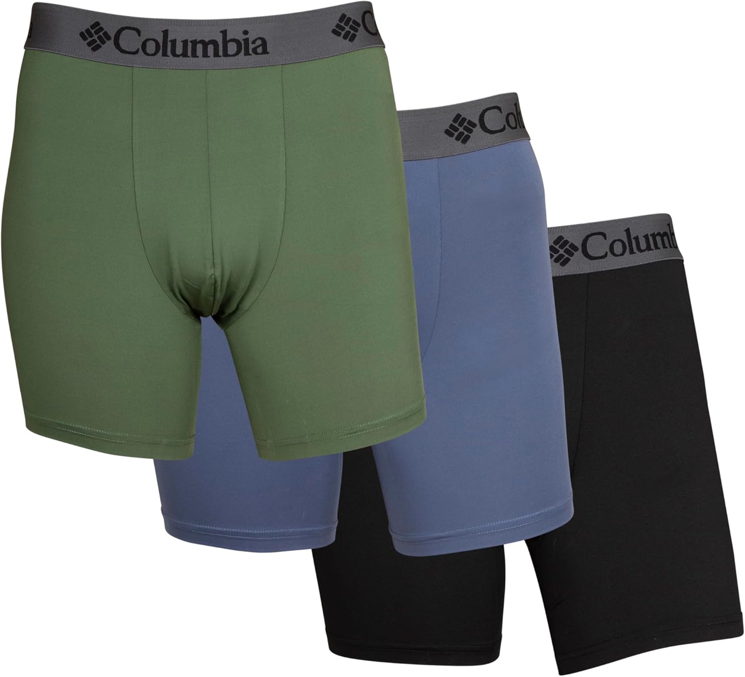 

Трусы-боксеры Columbia, 3 шт, полиэстер с эластаном, черный, Canteen/Dark Mtn./Black