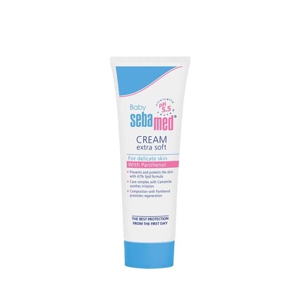

Детский крем Sebamed Extra Soft, 6,8 жидких унций (200 мл) для нежной кожи со значением pH 5,5 — клинически доказано, не содержит нитромоховых соединений, формальдегида, нитрозаминов, диоксана