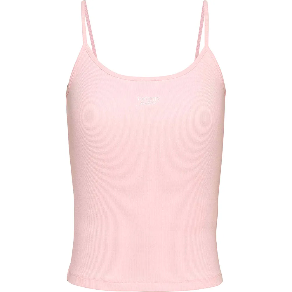 

Футболка без рукавов Tommy Jeans Script Strappy, розовый