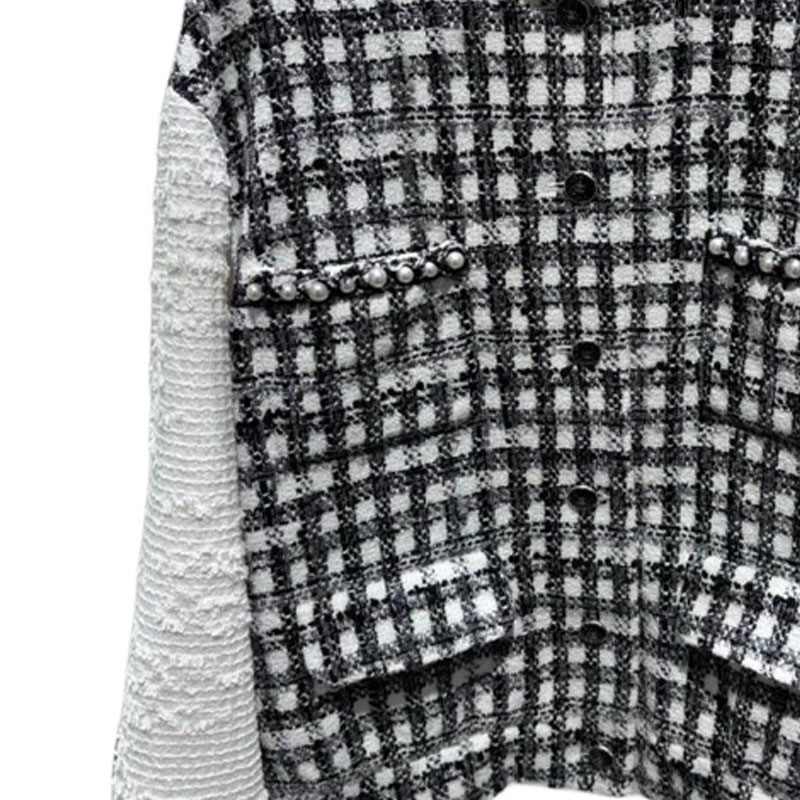 CHANEL Куртка весенне-летняя предварительного просмотра коллекции женская черно-белая, Black White — фото 4