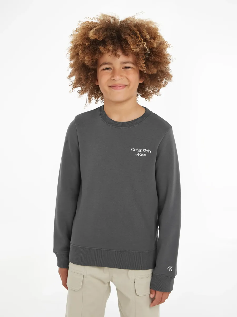 

Толстовка Calvin Klein Jeans "CKJ STACK LOGO SWEATSHIRT", для детей до 16 лет, серый