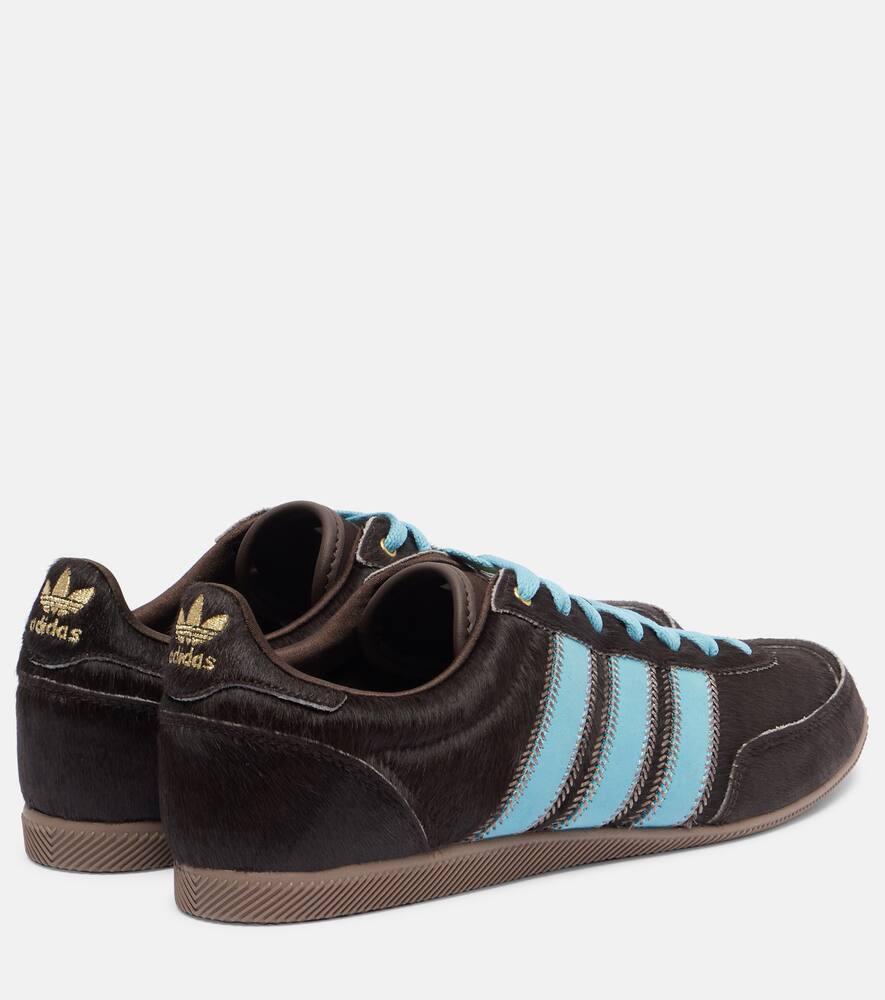 Кроссовки из телячьей шерсти с кожаной отделкой Adidas, Dark Brown/Preloved Blue Brown — фото 2