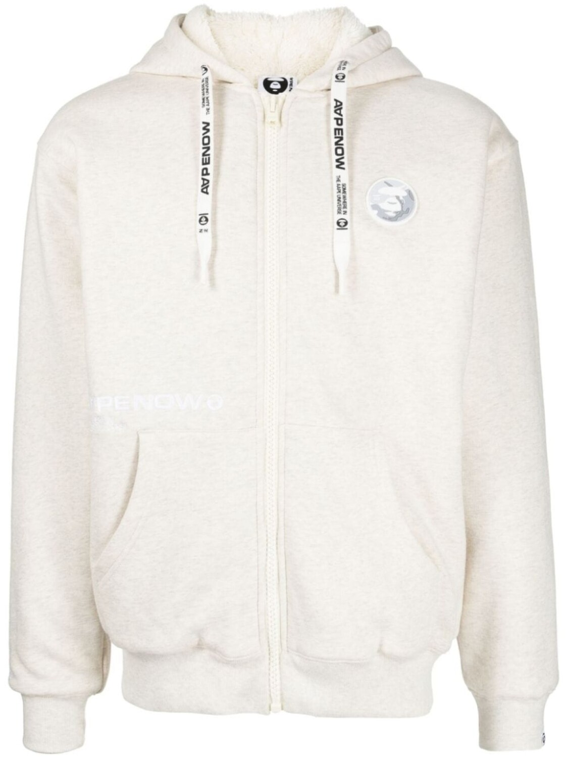 

A Bathing Ape куртка с капюшоном и логотипом, белый