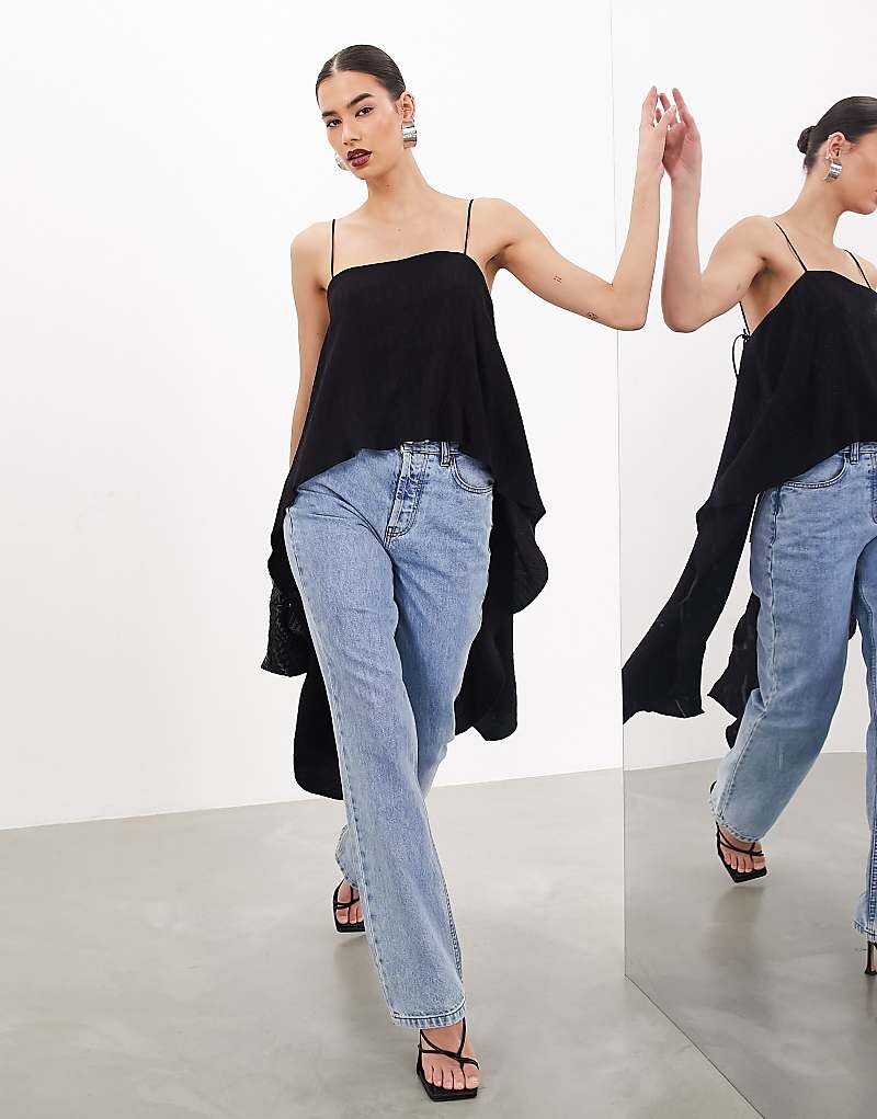 

ASOS EDITION – Простой черный топ с вырезом сзади