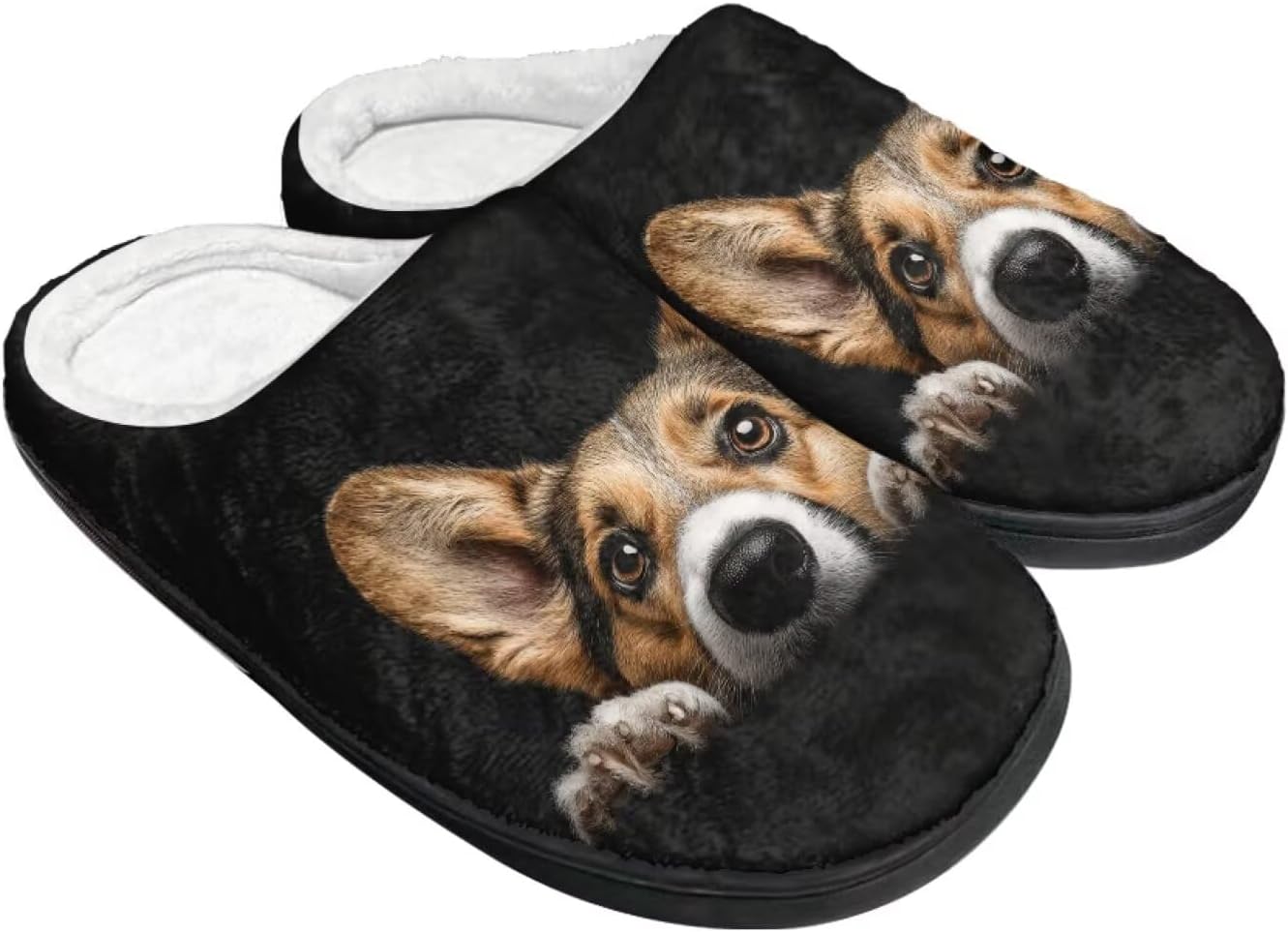 

Уютные пушистые домашние тапочки для женщин и мужчин, закрытые плоские плюшевые хлопковые тапочки для дома, мягкая нескользящая резиновая подошва, тапочки для дома и улицы Wanzuoeng, черный