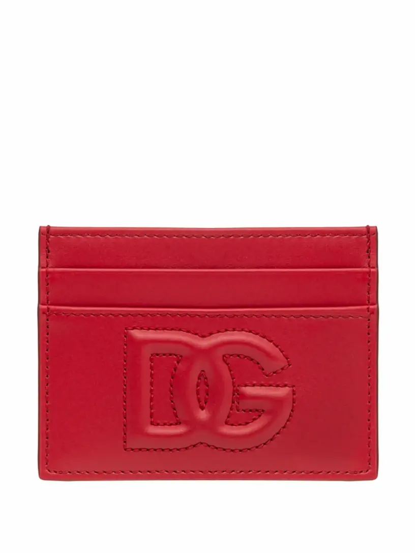 

Кожаная визитница с логотипом Dolce&Gabbana, красный