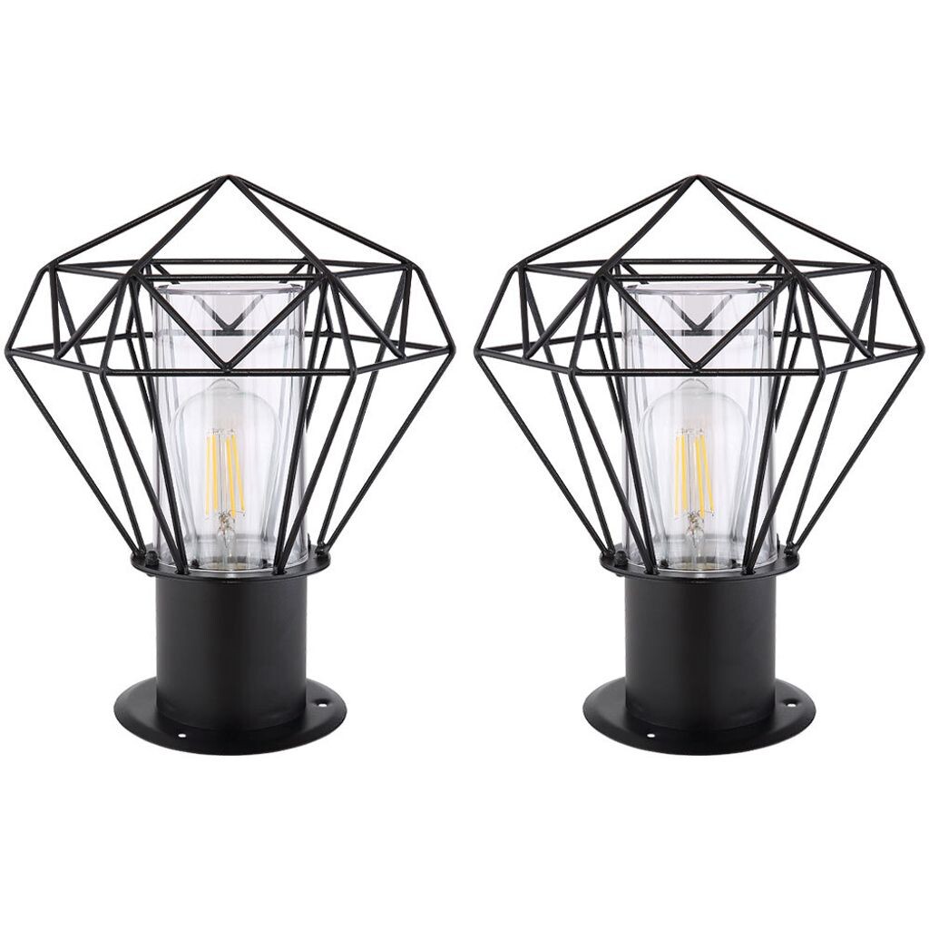 

Комплект из 2 цоколей, черный абажур, высота 31,5 см. Globo Lighting