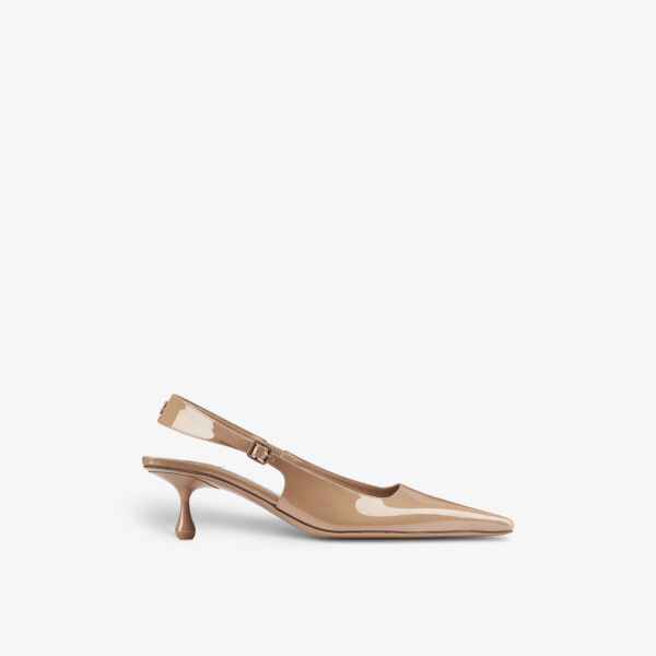 

Кожаные туфли на каблуке Amel 50 с пяткой Jimmy Choo, цвет biscuit