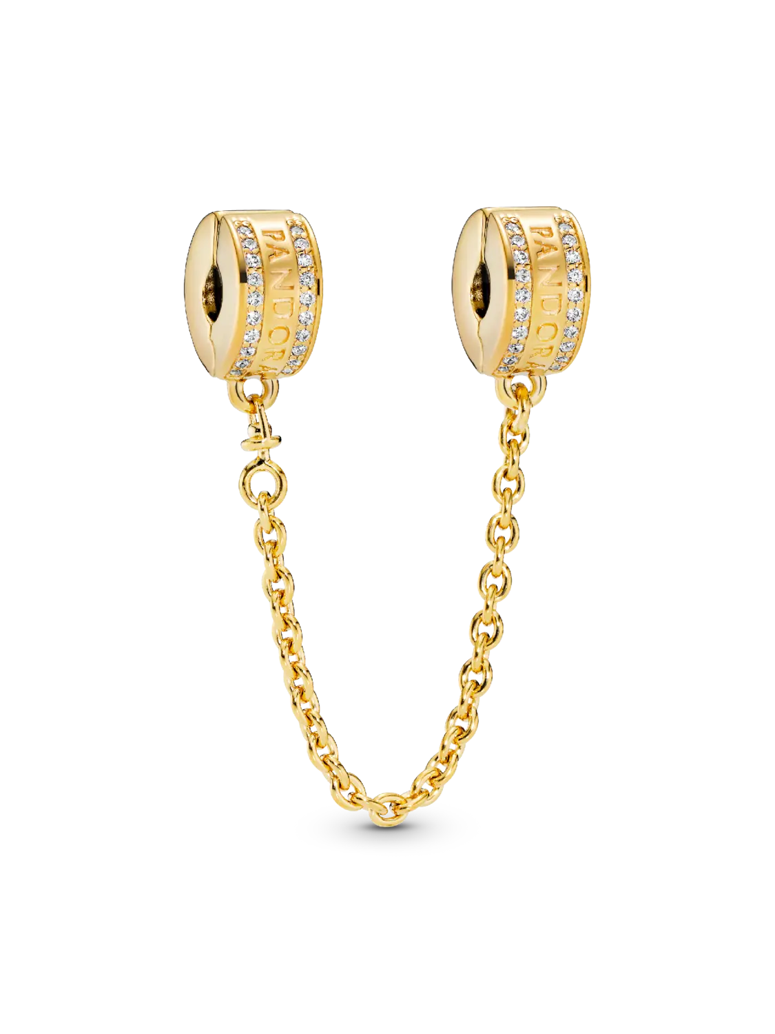 

Подвеска-цепочка с логотипом Pandora Pandora, позолоченное серебро 18 карат