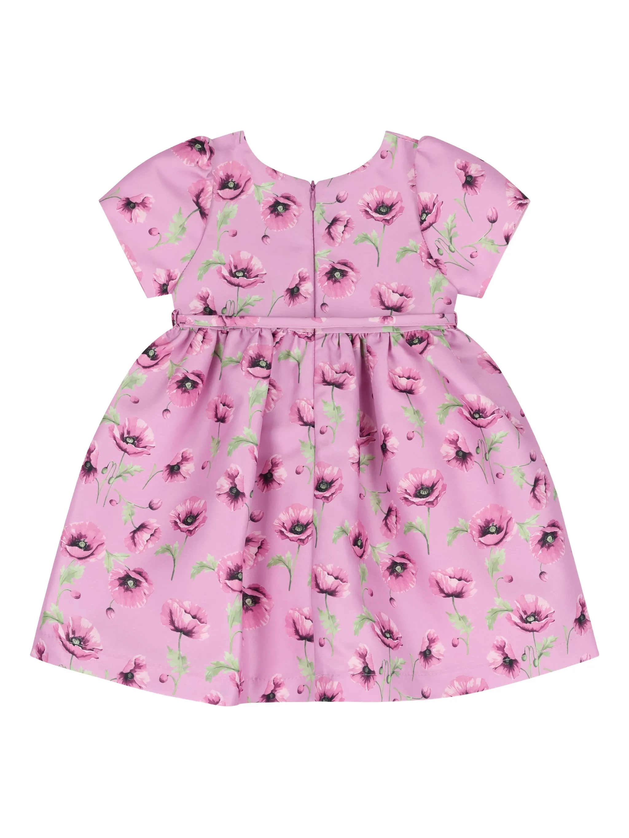 Платье с поясом и цветочным узором Mama Luma Kids, розовый — фото 2