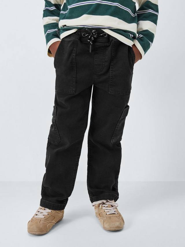 

Широкие карго-джинсы для мальчиков John Lewis, Washed Black Denim