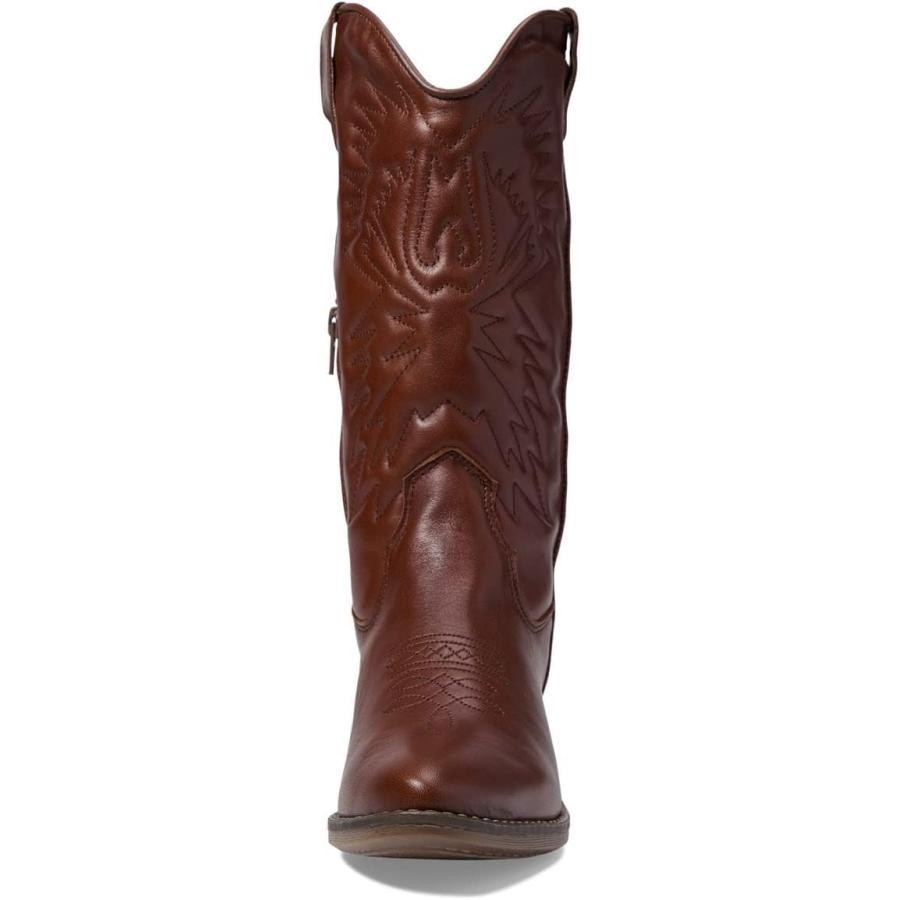 Женские ковбойские сапоги Steve Madden Hayward из кожи с узором, коричневый — фото 4