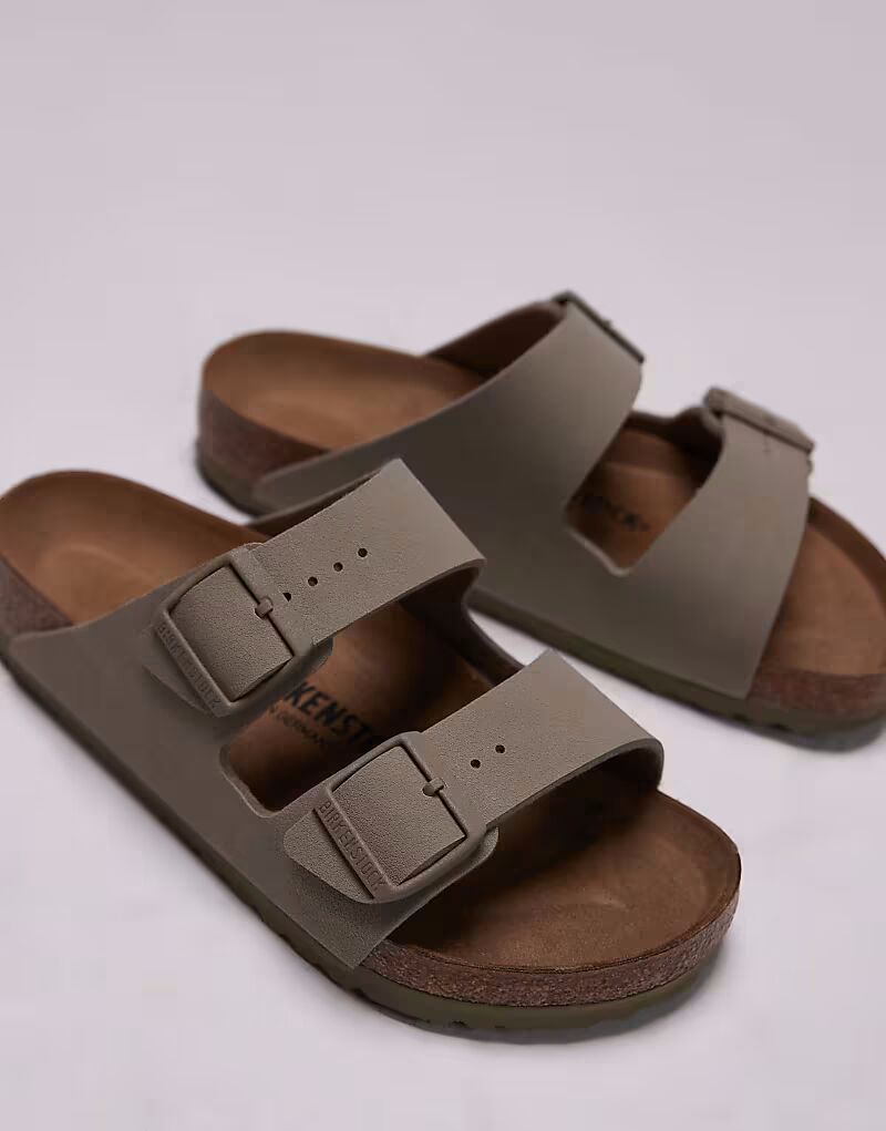 Сандалии цвета хаки с узором бирко-флор унисекс Birkenstock Arizona — фото 2