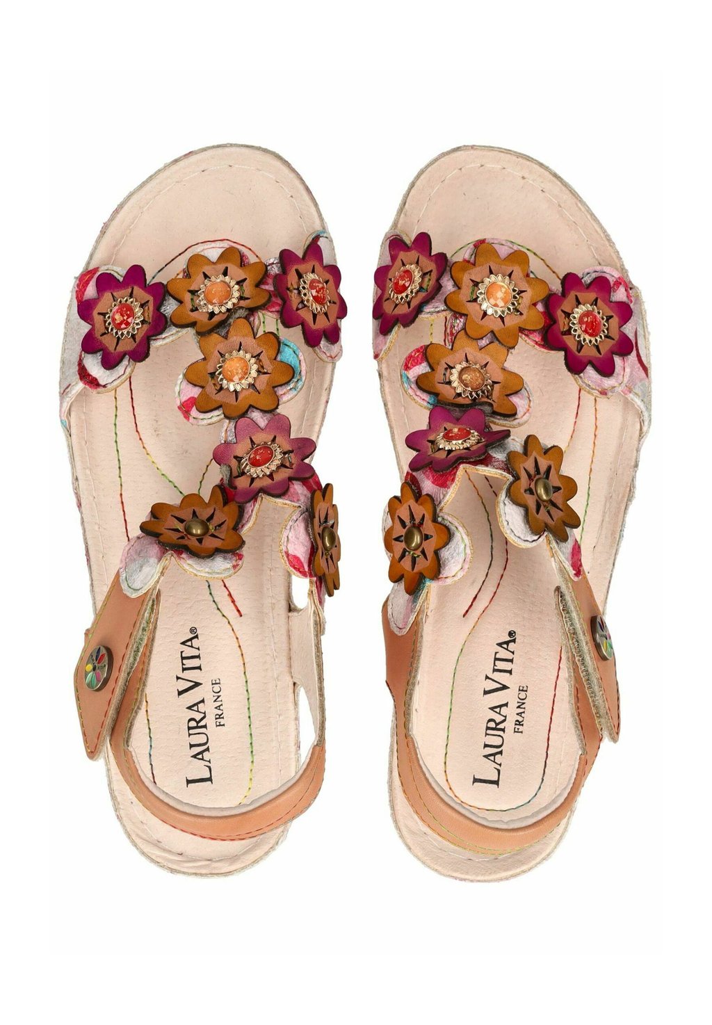 Босоножки на танкетке Platform sandals LAURA VITA, светло-розовый — фото 3