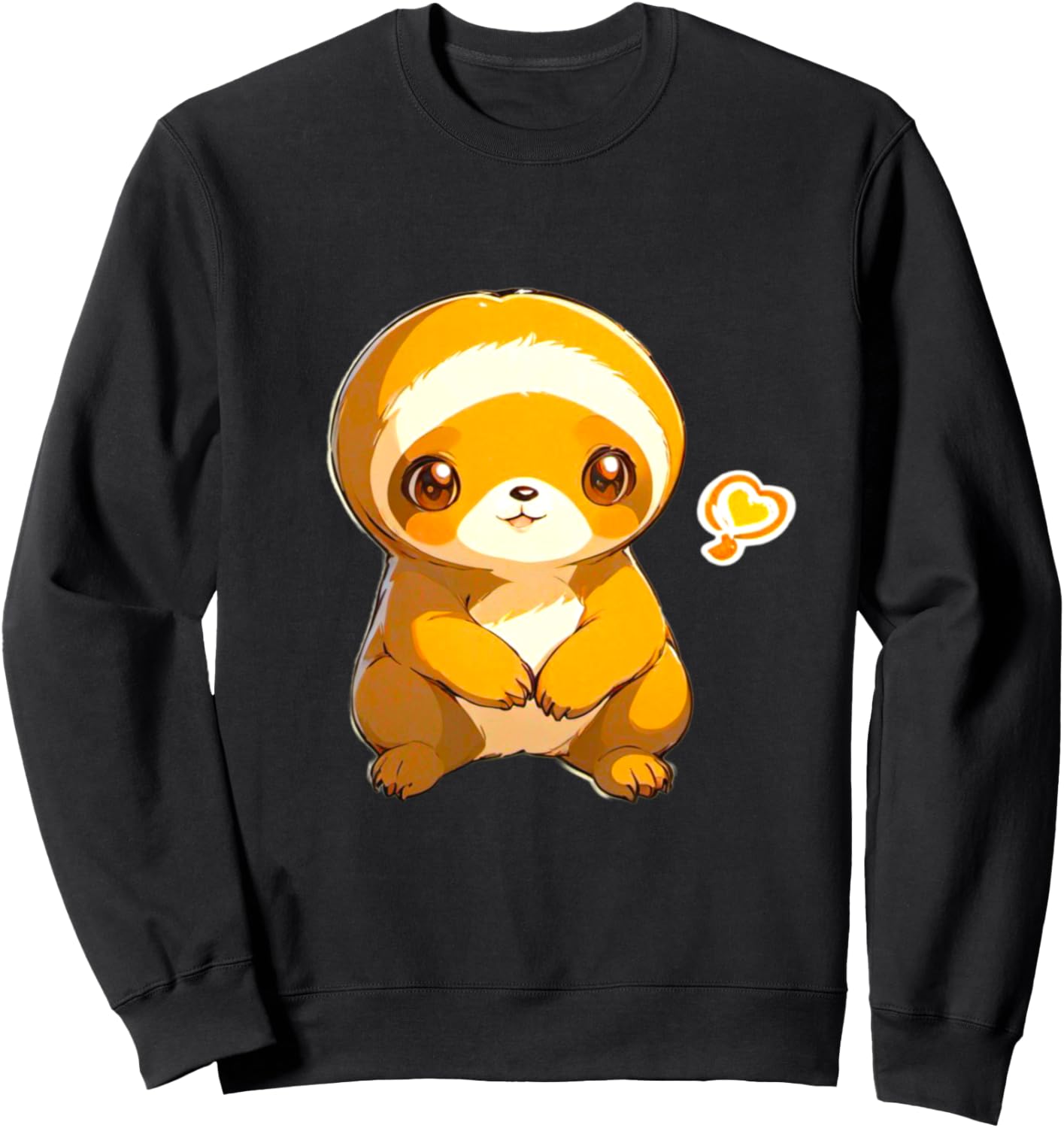 

Милый ленивец в стиле чиби - Толстовка PanfurWare LLC, черный