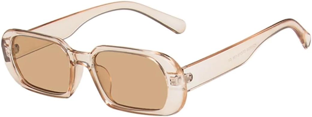 

Солнцезащитные очки с защитой от УФ-излучения UV400 | Маленькие овальные цветные линзы | Яркие линзы для занятий спортом на открытом воздухе и вождения DSVIGF, Champagne Tea