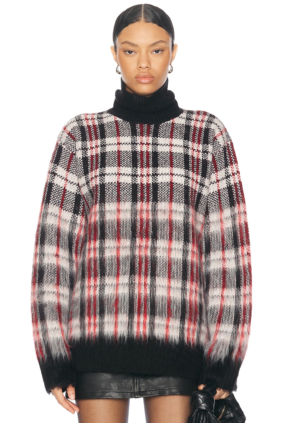 

Свитер с высоким воротником Helmut Lang, цвет Medium Red Check