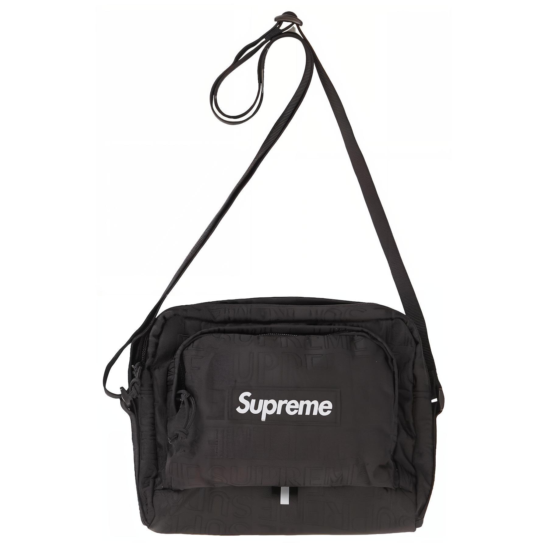 

Нейлоновая сумка-кроссбоди, наплечная сумка Regular Unisex Black Supreme