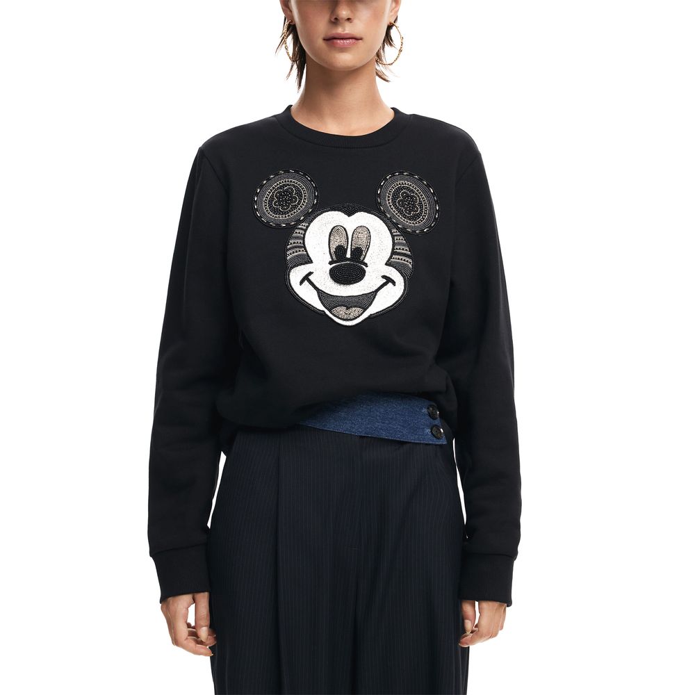 

Черный хлопковый свитер Desigual