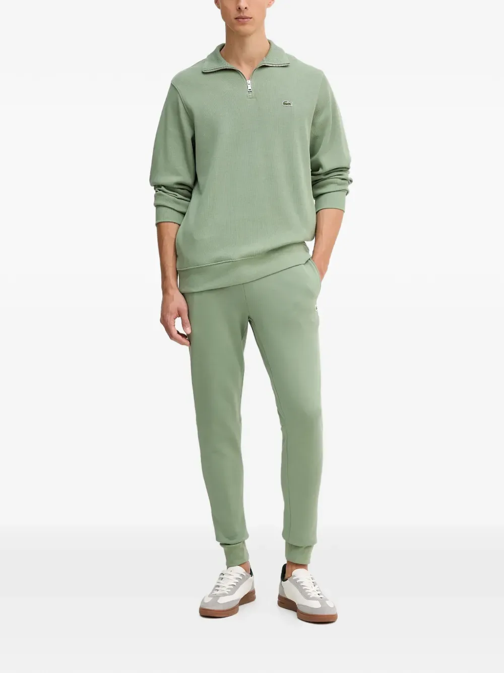 Спортивные брюки узкого кроя Lacoste, зеленый — фото 2