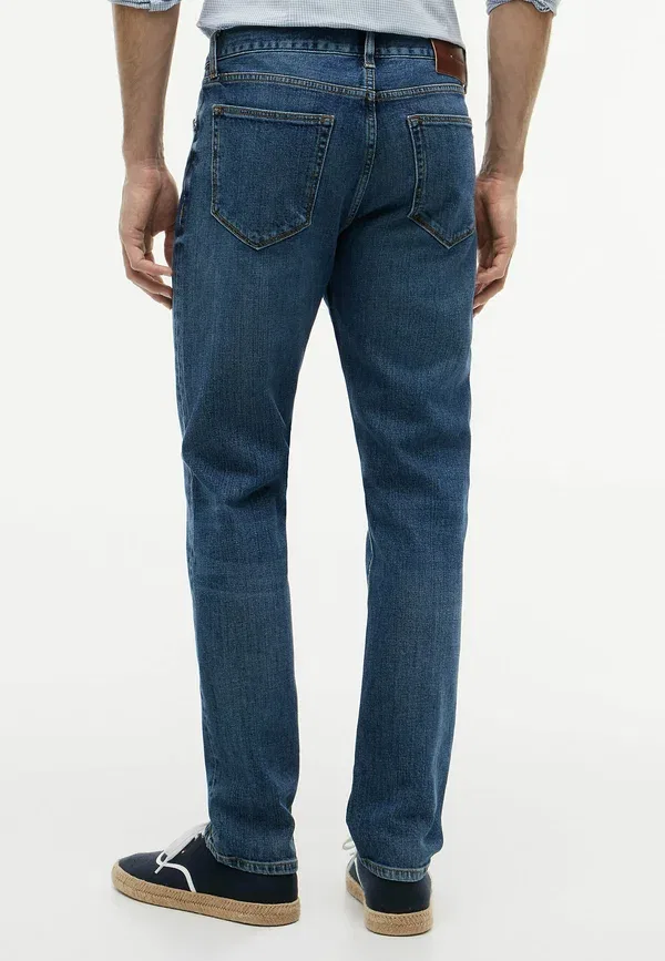 Джинсы прямые зауженные Tommy Hilfiger Denton whiskered straight, дымчато-синий — фото 3